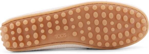 TOD'S Canvas Loafer met Tijdloos Detail Beige Dames