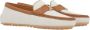 TOD'S Canvas platte schoenen met leren rand Brown Dames - Thumbnail 2