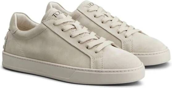 TOD'S Casual Leren Schoenen voor Mannen Beige Heren