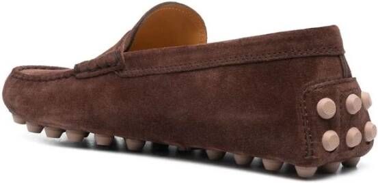 TOD'S Cognac Bruine Suède Loafers Brown Dames