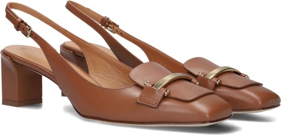 TOD'S Dames Hakken Slingbacks in Cognac Leer Brown Dames