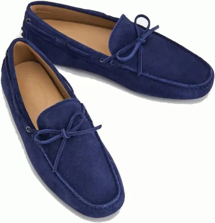 TOD'S Donkerblauwe Rij Mocassins Blue Heren