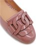 TOD'S Donkerroze Ronde Neus Platte Schoenen Purple Dames - Thumbnail 3