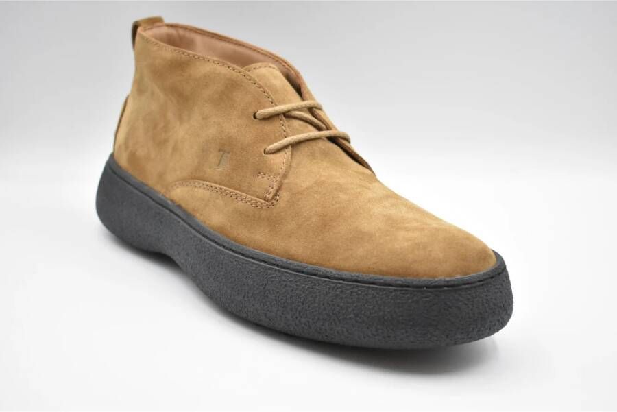 TOD'S Grijze Veterschoenen voor Mannen Beige Heren