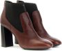 TOD'S Elastische Leren Enkellaarzen Brown Dames - Thumbnail 2