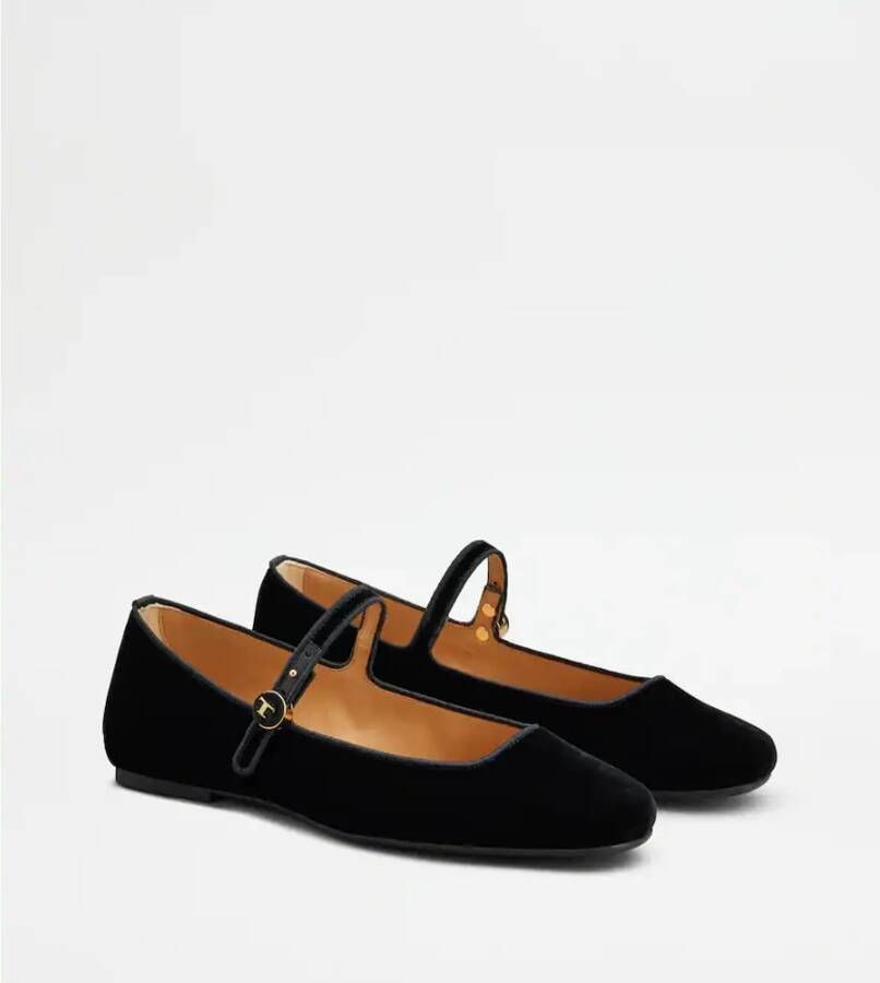 TOD'S Elegant Ballet Flats Black Dames