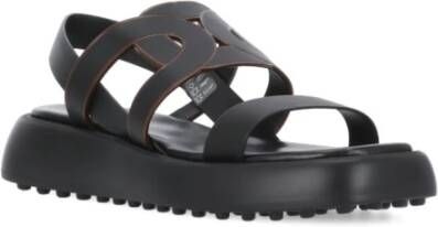 TOD'S Flat Sandals Black Dames