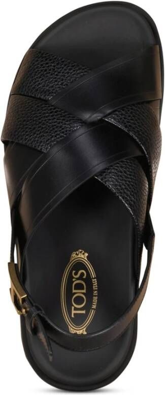 TOD'S Flat Sandals Black Dames