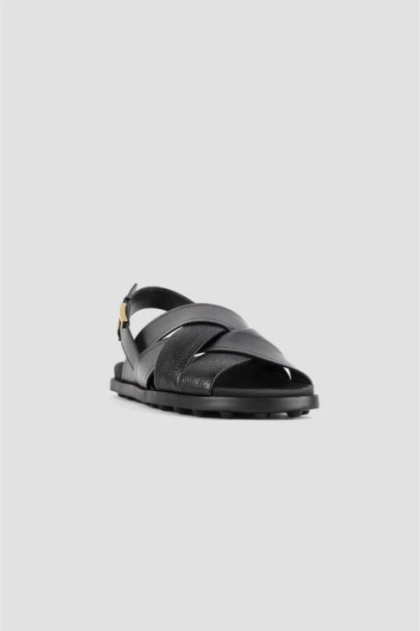 TOD'S Flat Sandals Black Dames