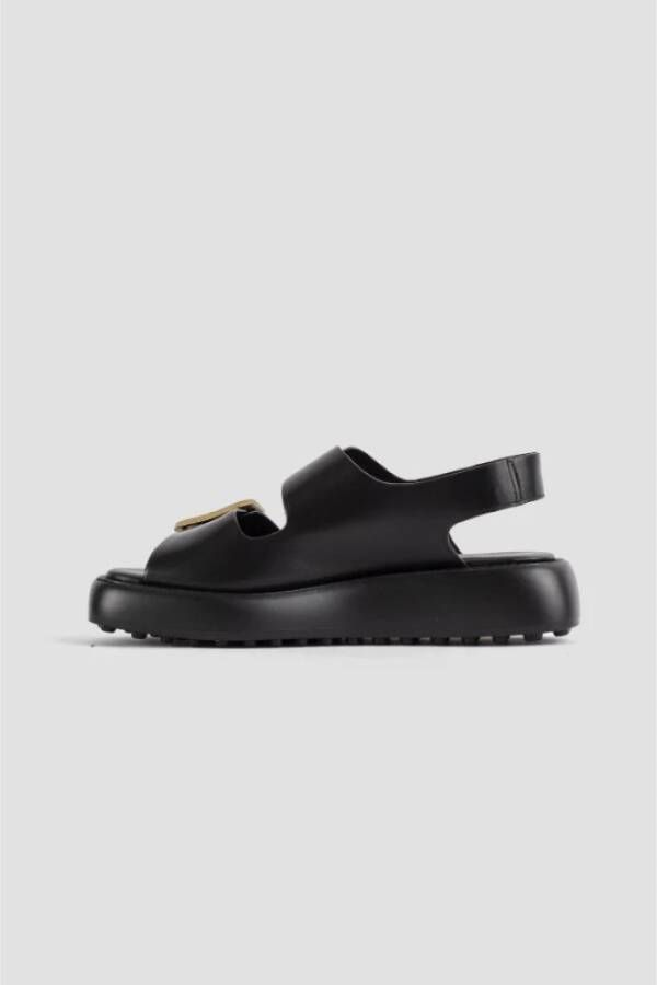 TOD'S Flat Sandals Black Heren