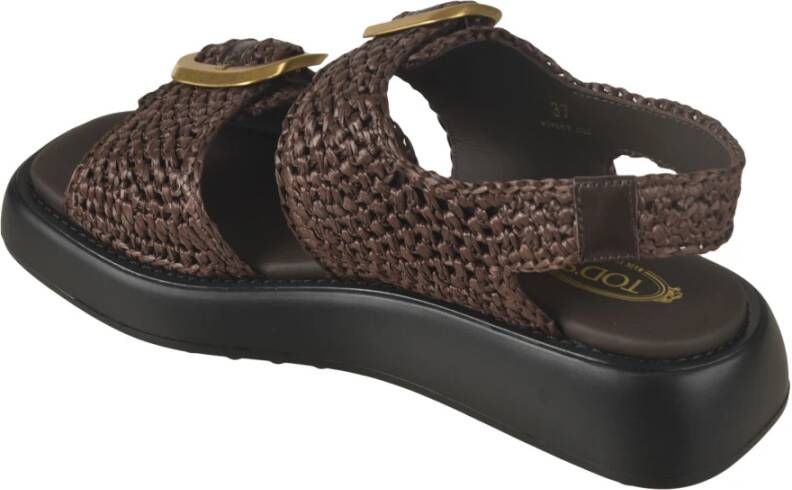 TOD'S Flat Sandals Brown Dames