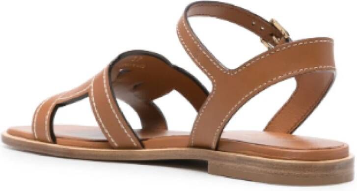 TOD'S Flat Sandals Brown Dames