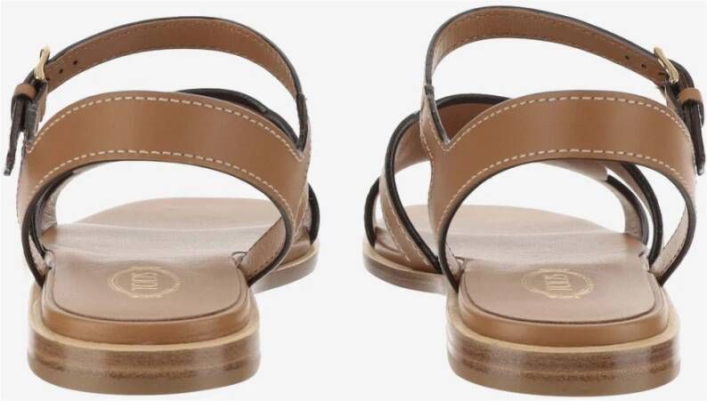 TOD'S Flat Sandals Brown Dames