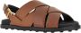 TOD'S Flat Sandals Brown Dames - Thumbnail 2