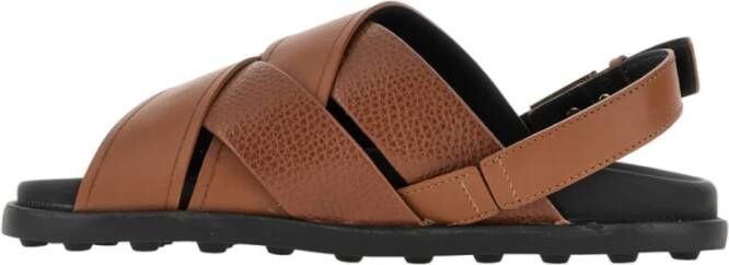 TOD'S Flat Sandals Brown Dames