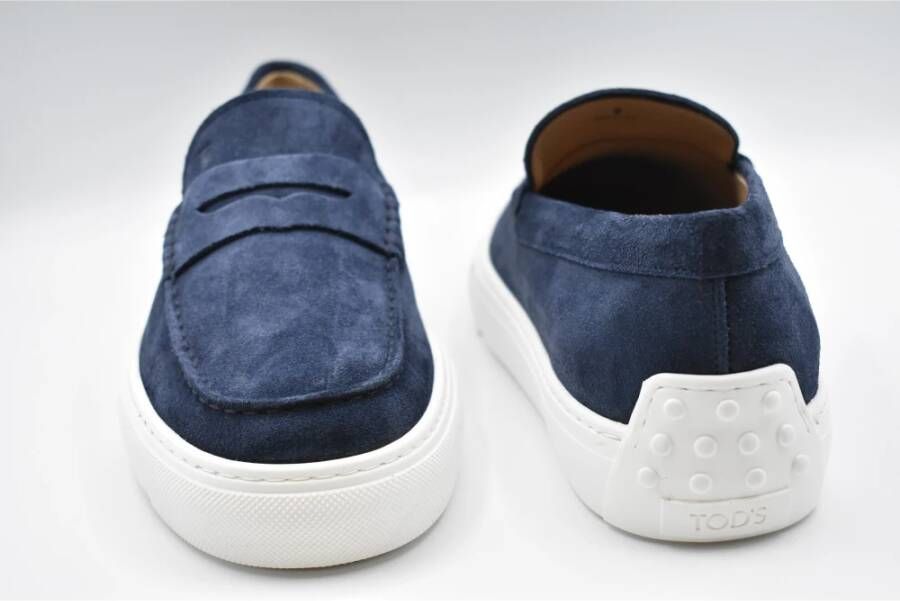 TOD'S Galassia Suède Casual Mocassins Blue Heren