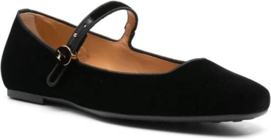 TOD'S Gebande Ballerina Flats Black Dames