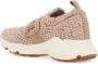 TOD'S Gebreide Slip-On Sneakers met Leren Detail Pink Dames - Thumbnail 3