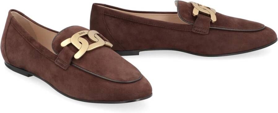 TOD'S Geitenleren Loafers Brown Dames