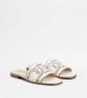 TOD'S Geperforeerde leren sandaal met iconisch kettingdetail White Dames - Thumbnail 3