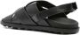 TOD'S Gestructureerde Leren Sandalen met Logo Detail Black Dames - Thumbnail 4