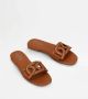 TOD'S Gevlochten leren sandaal Bruin Brown Dames - Thumbnail 3