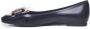 TOD'S Zwarte Leren Ballet Flats Kettingdetail Black Dames - Thumbnail 4