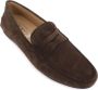 TOD'S Gommino Suède Loafers met Penny Bar Brown Heren - Thumbnail 4