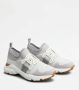 TOD'S Grijze Gebreide Sneakers met Leren Ketting Gray Dames - Thumbnail 3