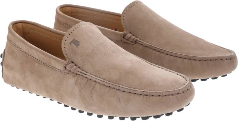 TOD'S Grijze Loafers Stijlvolle Mocassino Schoenen Beige Heren