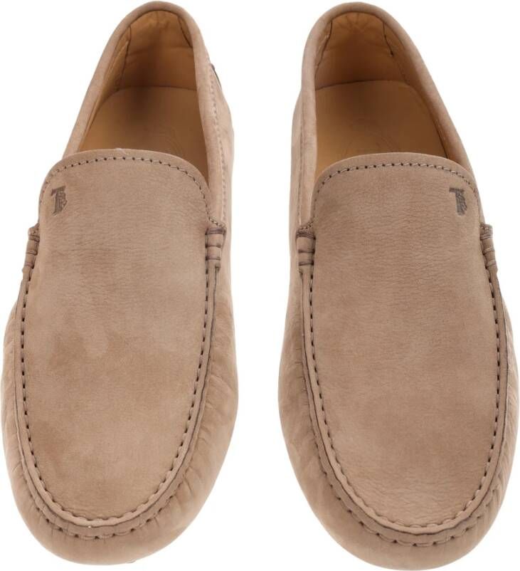 TOD'S Grijze Loafers Stijlvolle Mocassino Schoenen Beige Heren