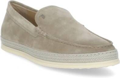 TOD'S Grijze platte loafers voor heren Gray Heren