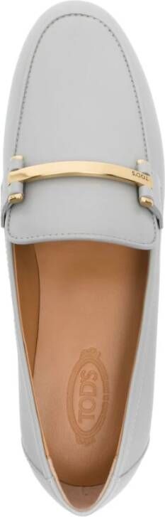 TOD'S Grijze Platte Schoenen Amandel Teen Gray Dames