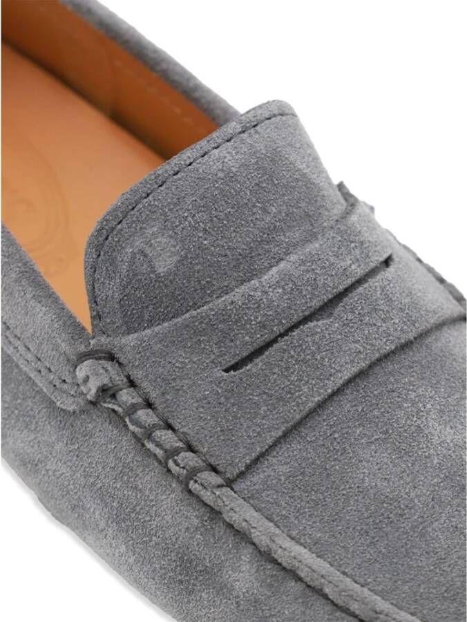 TOD'S Grijze Platte Schoenen Amandel Teen Rubber Gray Dames