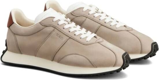 TOD'S Grijze Sneakers Paneelontwerp Gray Heren