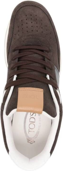 TOD'S Grijze Sneakers Paneelontwerp Gray Heren