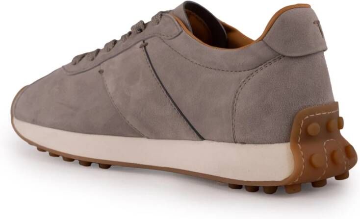 TOD'S Grijze Suède Damessneakers Gray Dames