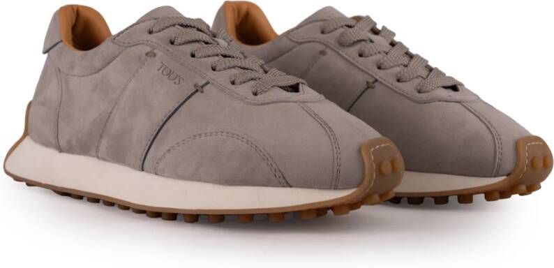 TOD'S Grijze Suède Damessneakers Gray Dames