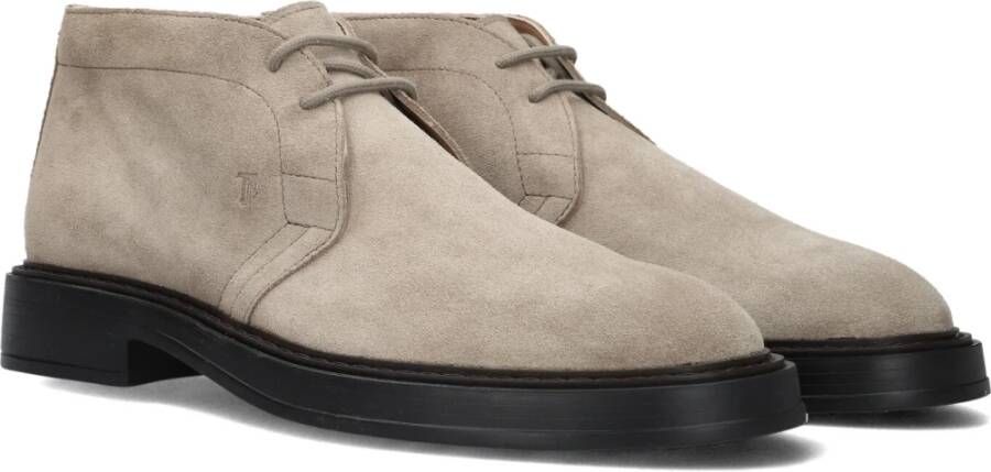 TOD'S Grijze Suède Herenlaarzen Gray Heren