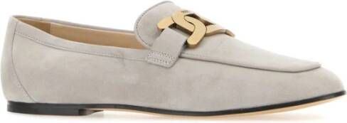 TOD'S Grijze Suède Kate Loafers Gray Dames