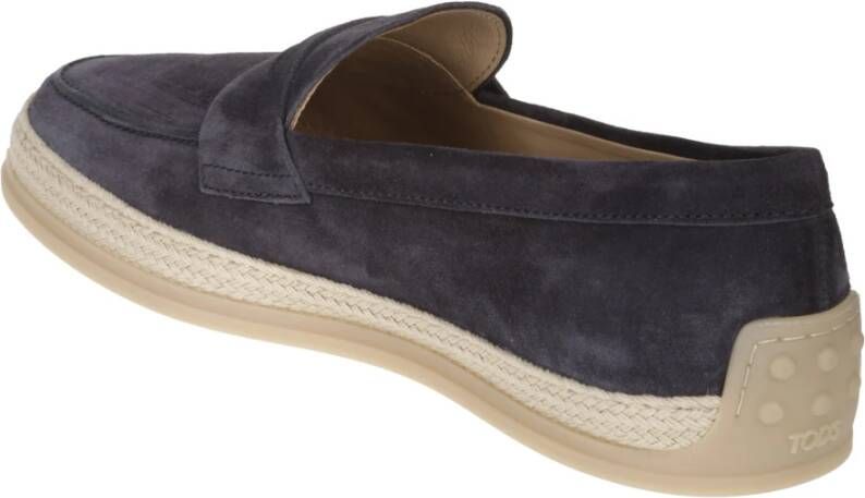 TOD'S Heren Loafers Mocassino Gomma Blue Heren