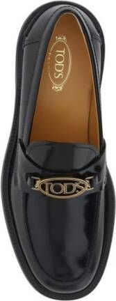 TOD'S Iconische Logo Patentleren Loafers Black Dames