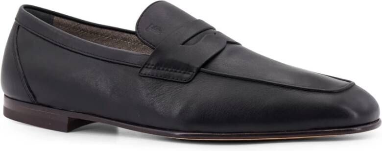 TOD'S Italiaanse leren loafer met vierkante neus Black Heren