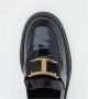 TOD'S Italiaanse leren mocassins met metalen detail Black Dames - Thumbnail 3