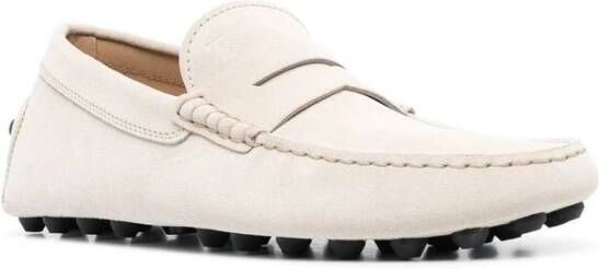 TOD'S Kalfsuede Loafers Beige Heren