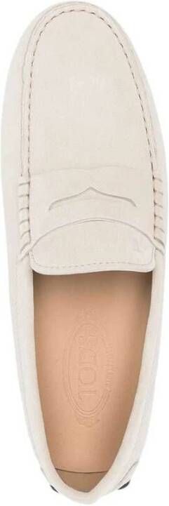 TOD'S Kalfsuede Loafers Beige Heren