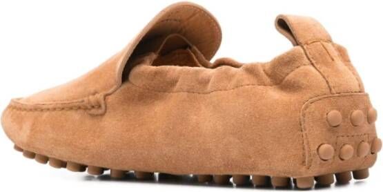 TOD'S Kameel Platte Schoenen met Rubberen Zool Brown Dames