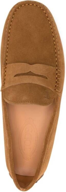 TOD'S Karamelbruine Rubberen Lugzool Schoenen Brown Heren