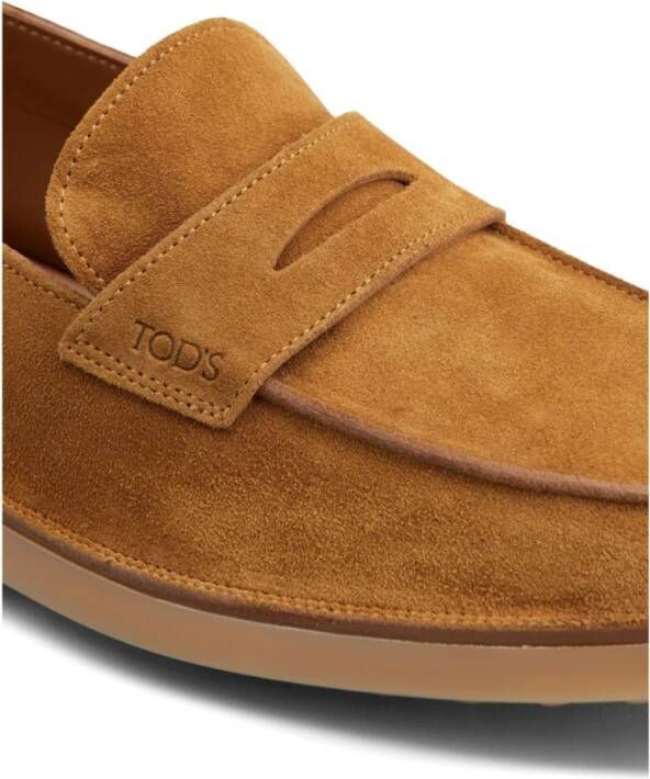 TOD'S Karamelbruine Slip-On Gommino Schoenen Brown Heren