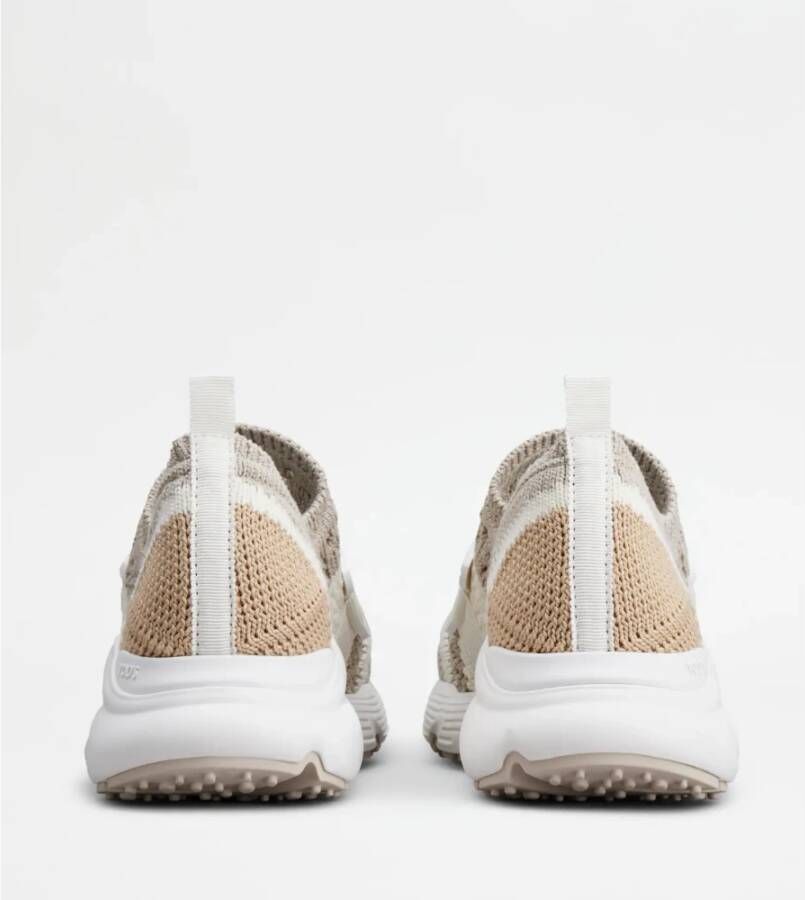 TOD'S Kate Slip-on Gehaakte Sneakers Beige Dames